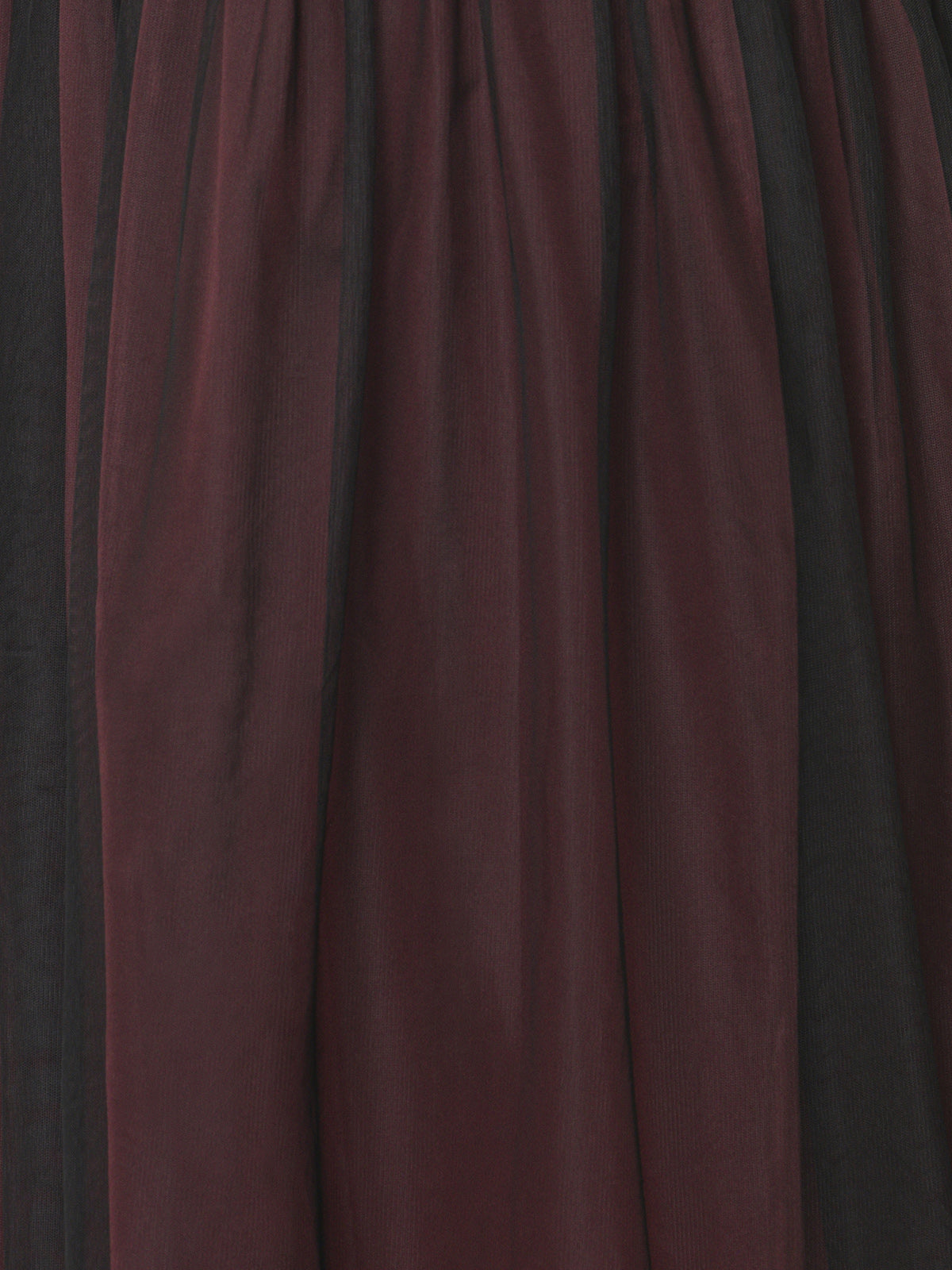 Wine With Black Mesh Plus Size Skirt
