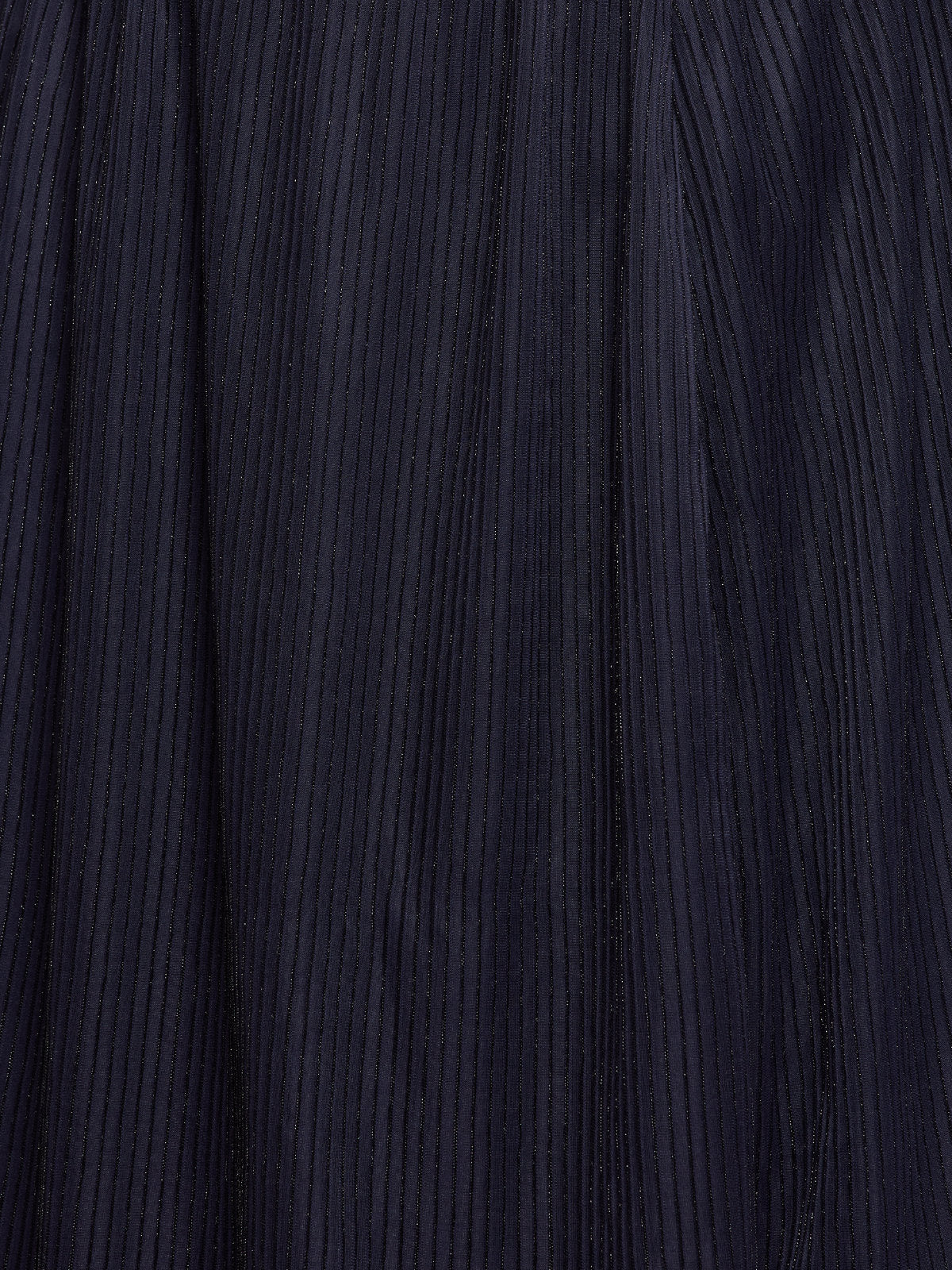 Navy Blue Plus Size Shimmer Midi Skirt