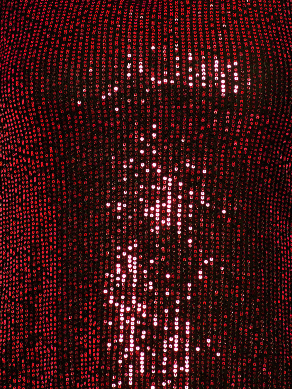 Red Plus Size Sequin A-line Top
