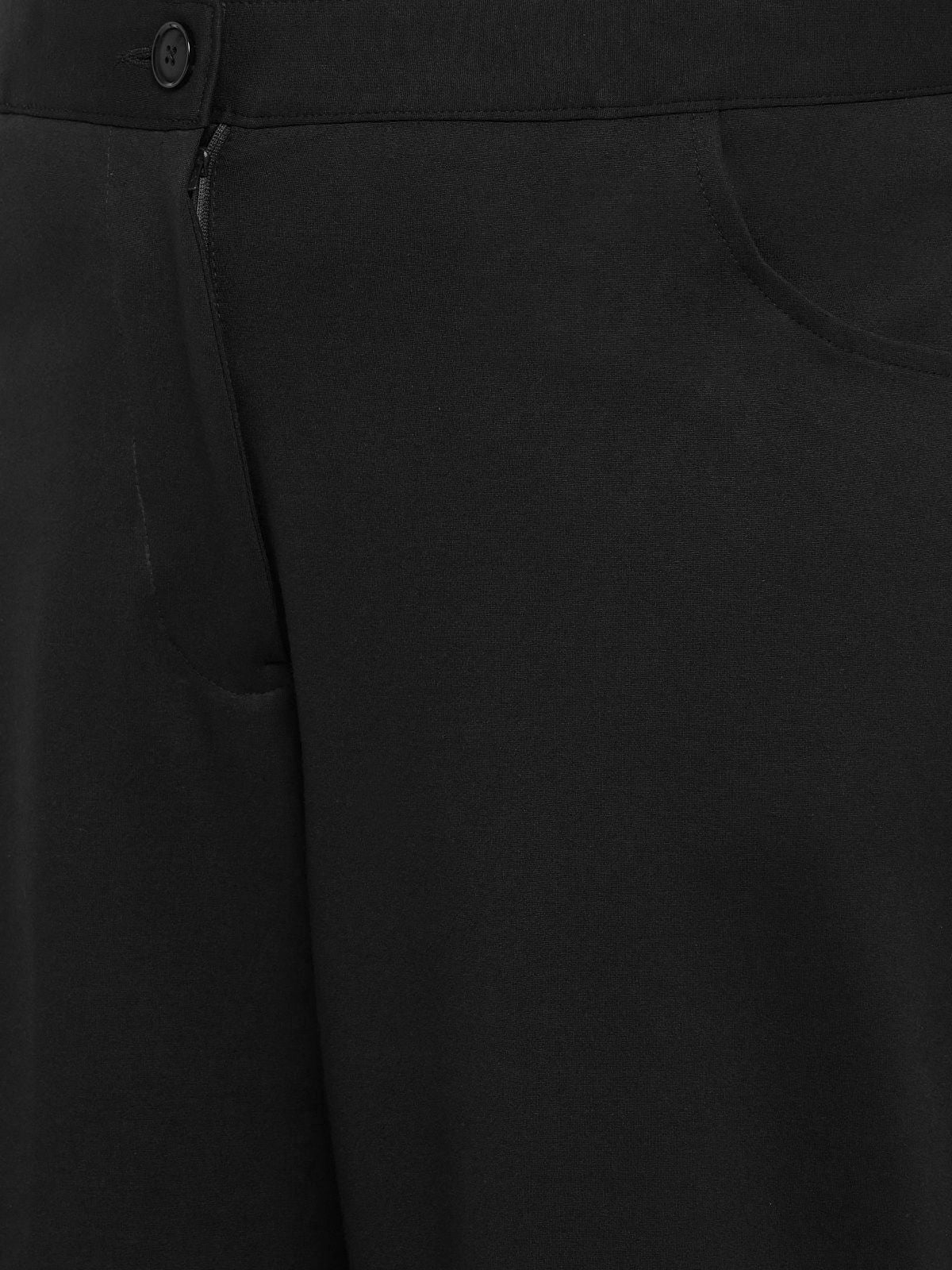 Black Plus Size Straight Extra Stretch Trouser