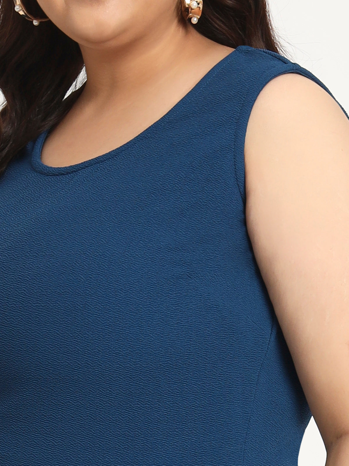 Women Turquoise Blue Plus Size Bodycon Dress