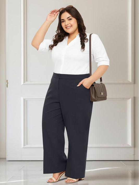 Grey Plus Size Extra Stretch Trouser