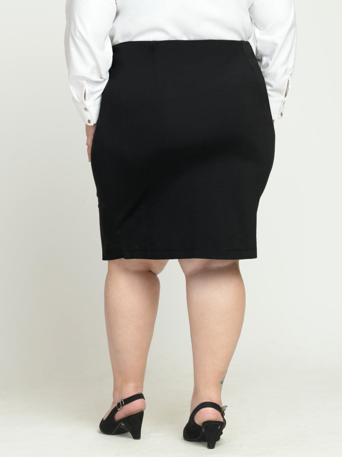 Black Plus Size Extra Stretch Skirt