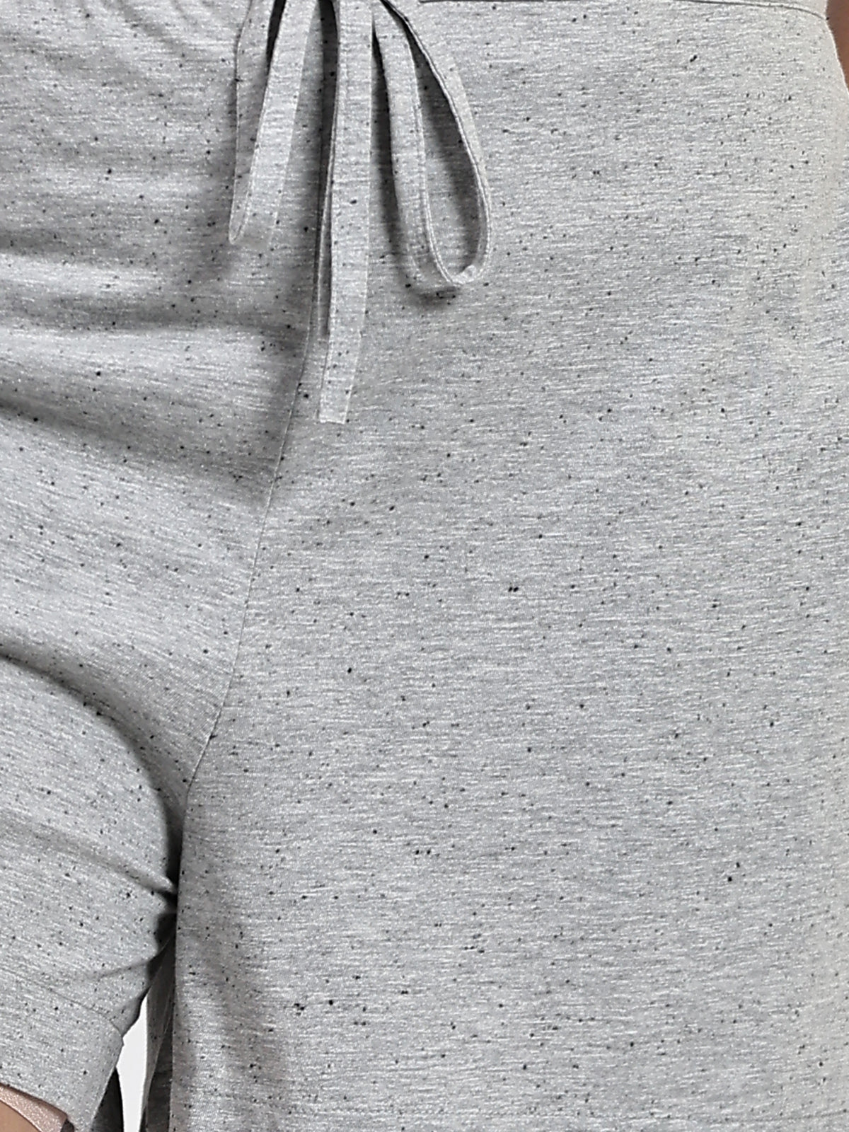 Grey Plus Size Drawstring Shorts