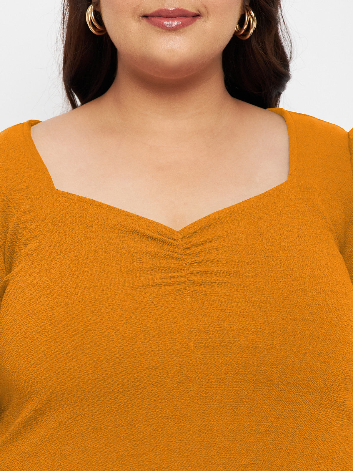 Women Black White Plus Size Buttoned Tunic Top