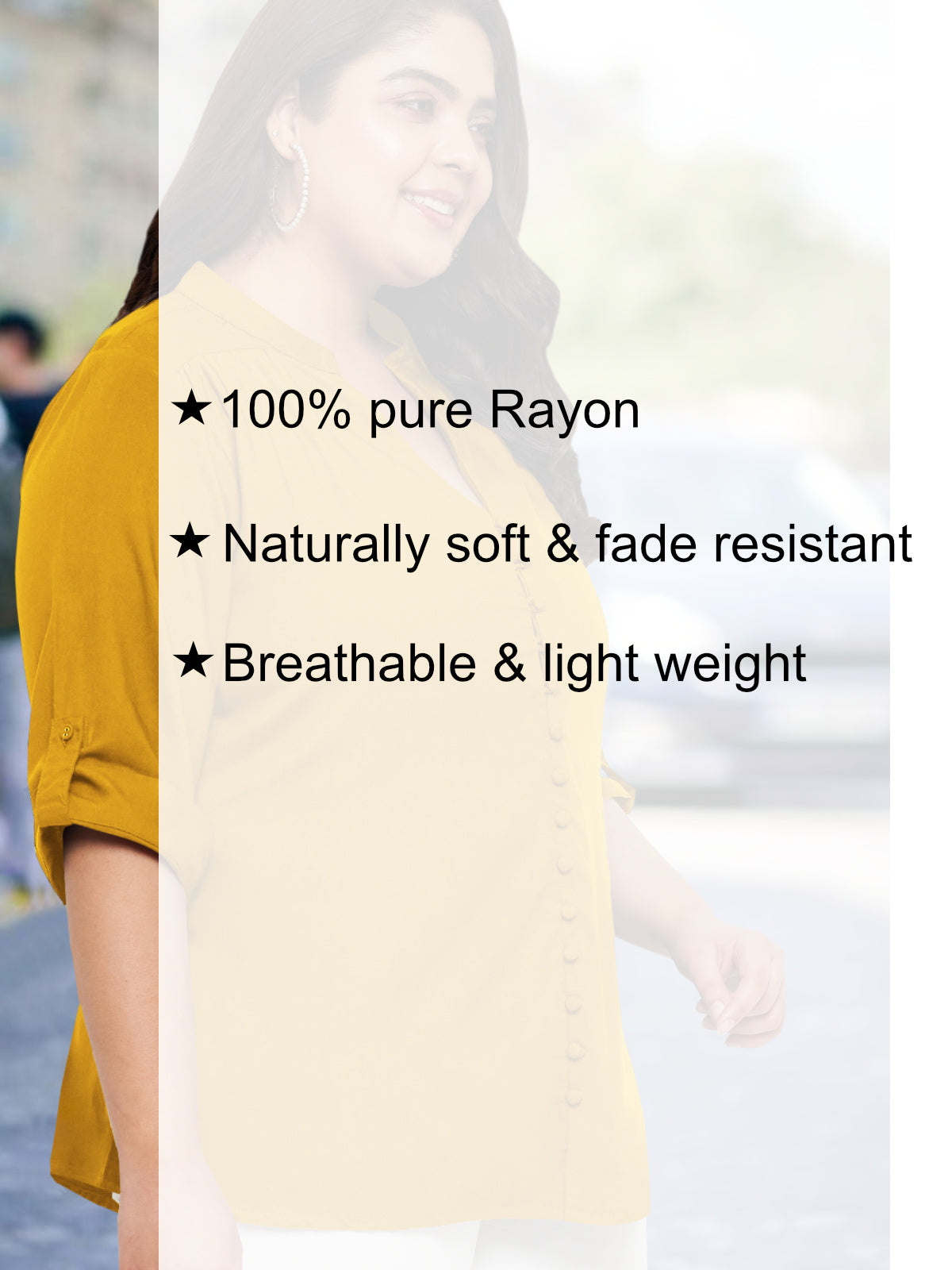 Women Black White Plus Size Buttoned Tunic Top
