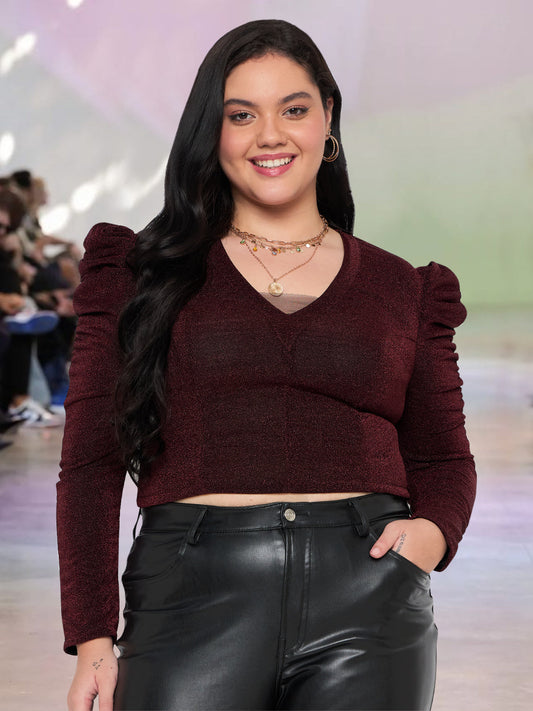 Women Black White Plus Size Buttoned Tunic Top