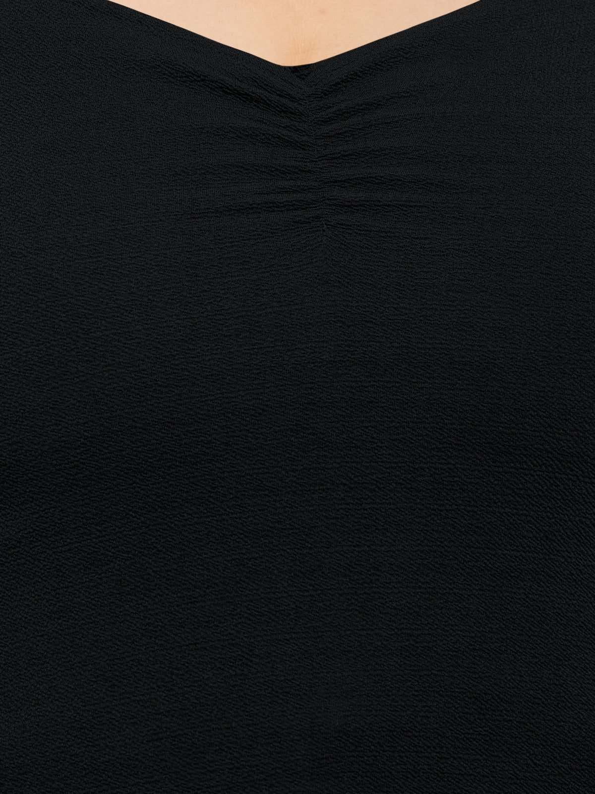 Women Black White Plus Size Buttoned Tunic Top