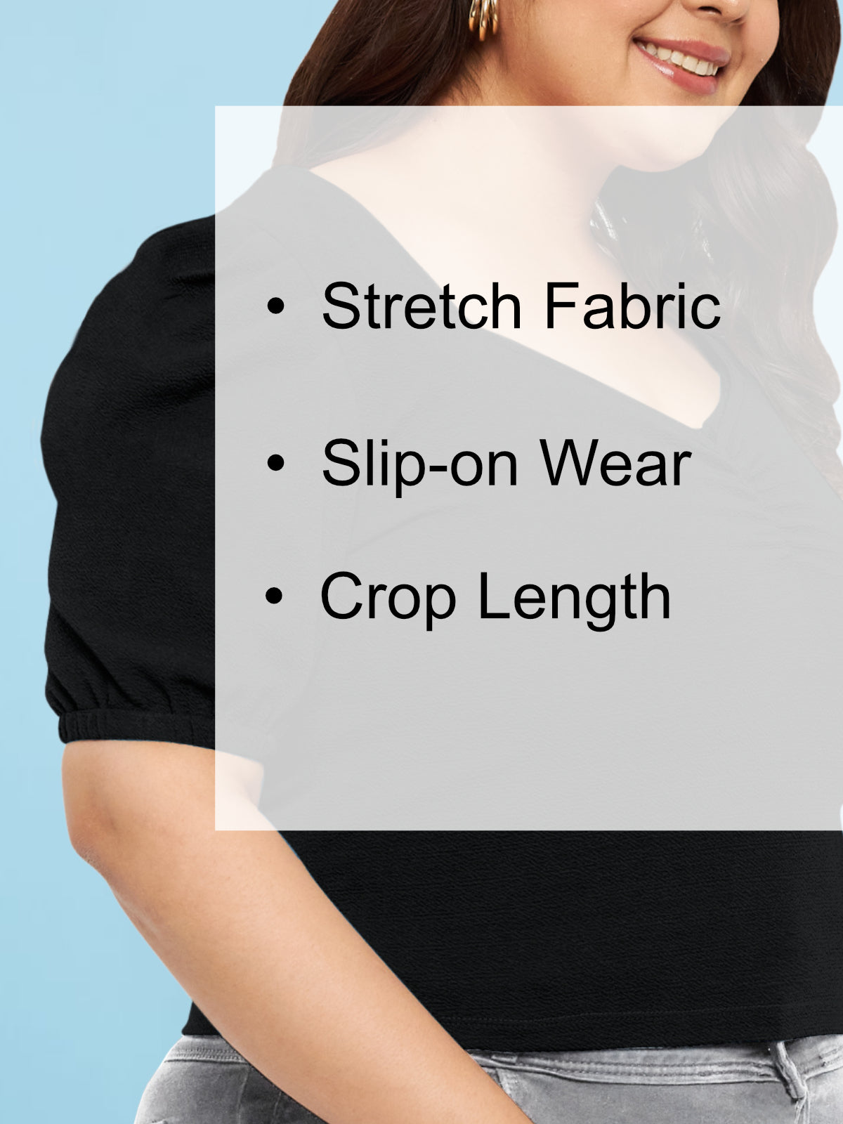 Women Black White Plus Size Buttoned Tunic Top