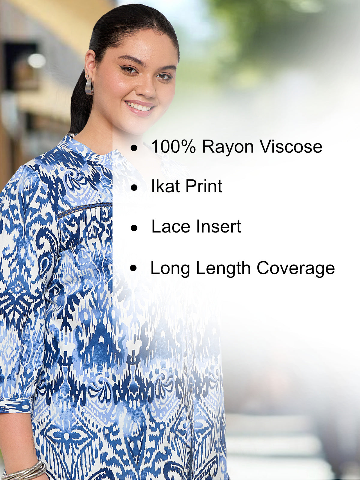 Women Black White Plus Size Buttoned Tunic Top