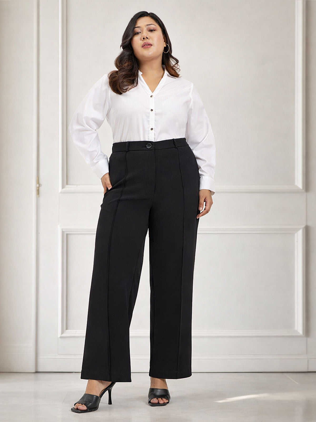 black-plus-size-pintuck-trouser