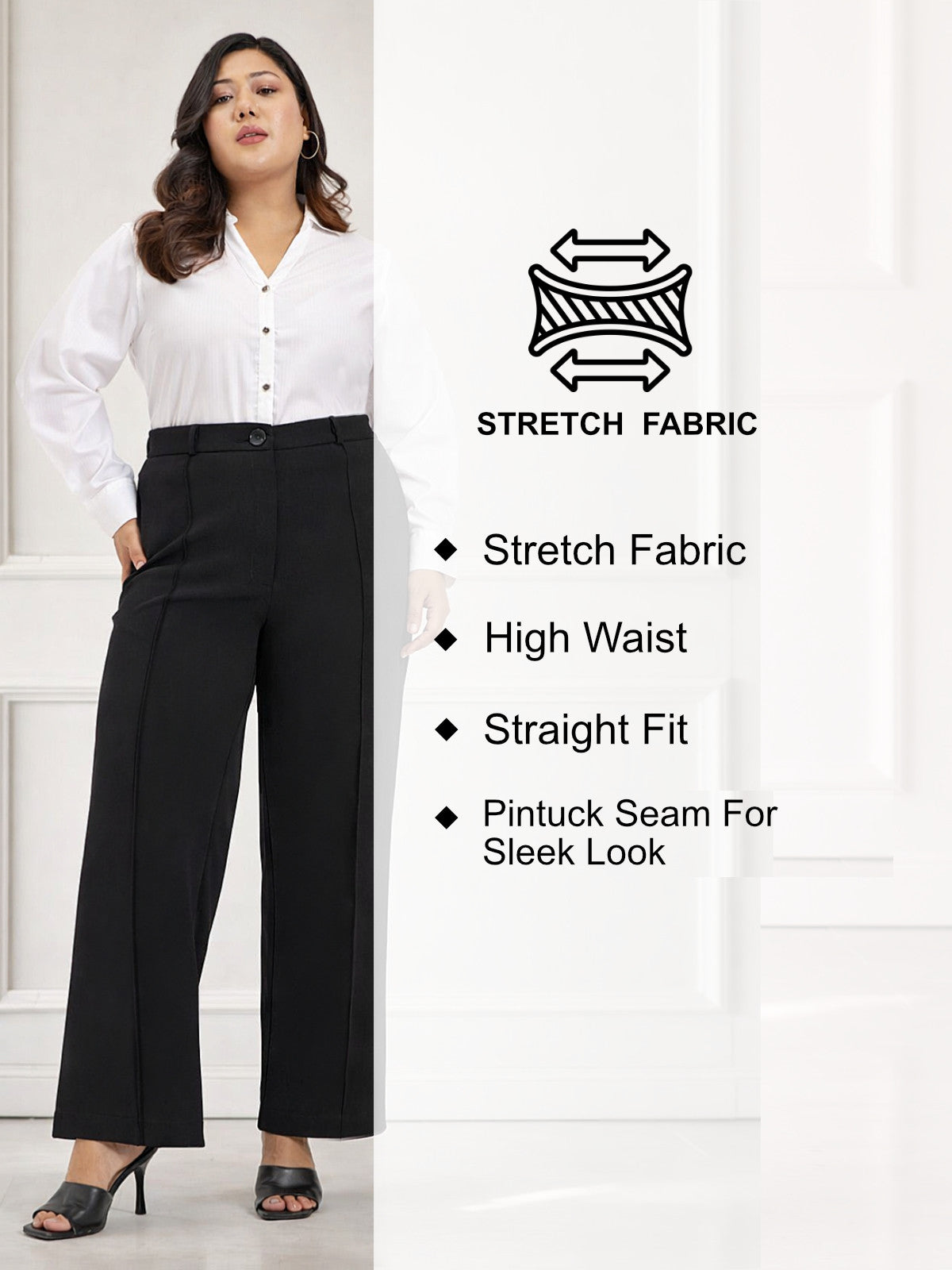 black-plus-size-pintuck-trouser
