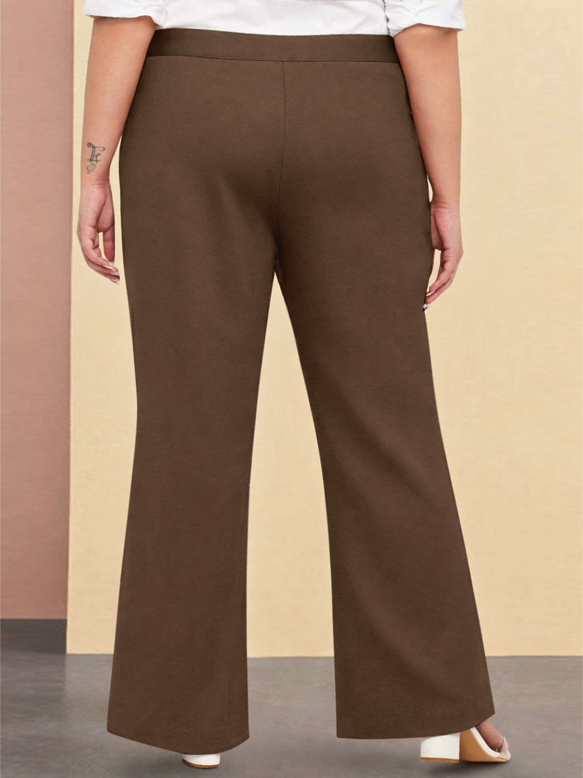 brown-plus-size-straight-extra-stretch-trousers