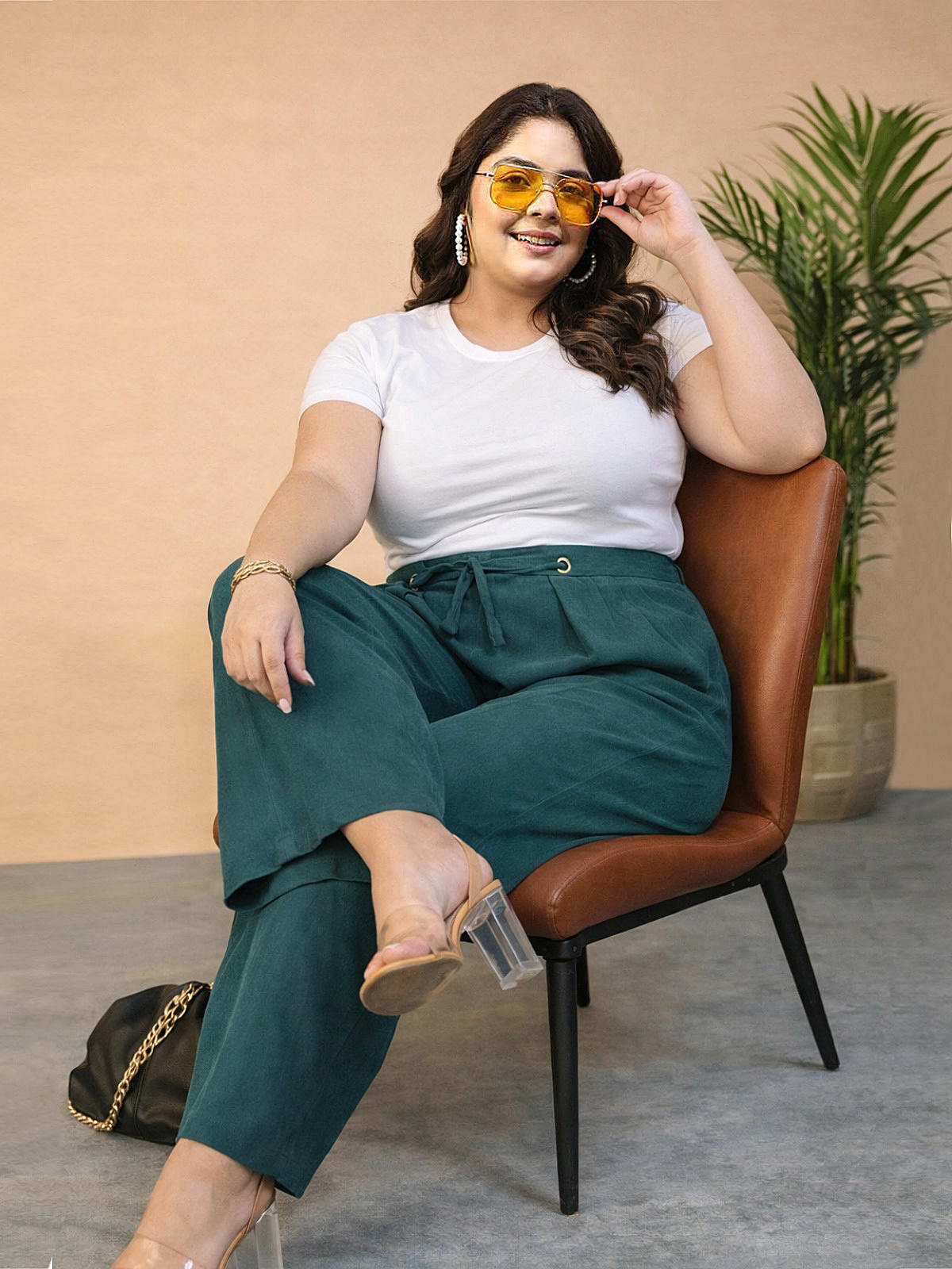 green-plus-size-eyelet-trousers