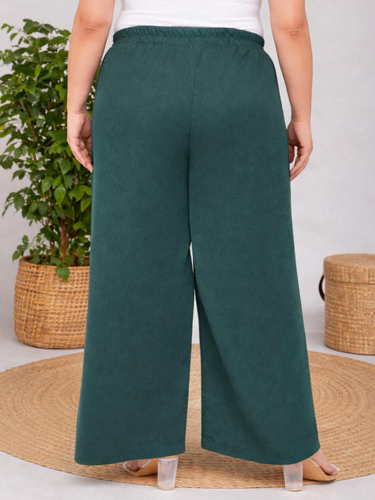 green-plus-size-eyelet-trousers