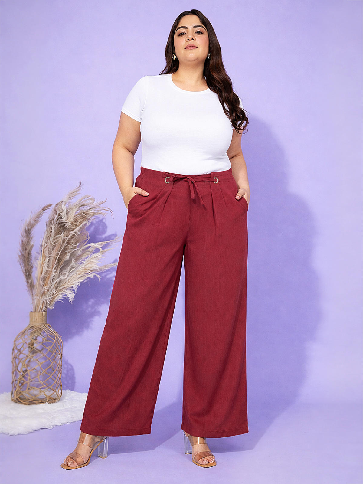 rust-plus-size-eyelet-trousers