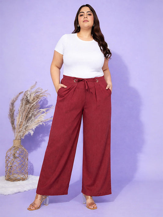 rust-plus-size-eyelet-trousers
